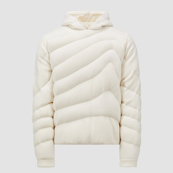 MOUNTAIN-QUILTED PADDED WOOL HOODIE