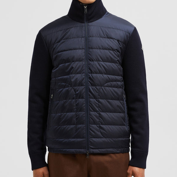 PADDED WOOL CARDIGAN