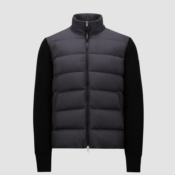 PADDED WOOL ZIP-UP HOODIE
