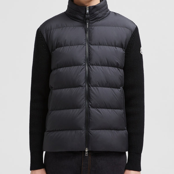 PADDED WOOL ZIP-UP HOODIE
