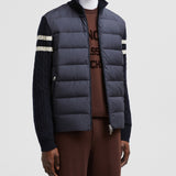PADDED WOOL ZIP-UP CARDIGAN
