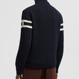 PADDED WOOL ZIP-UP CARDIGAN