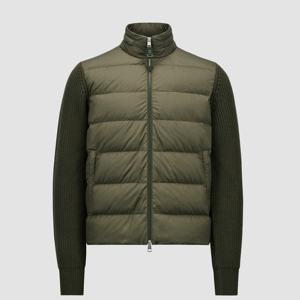 PADDED WOOL ZIP-UP HOODIE