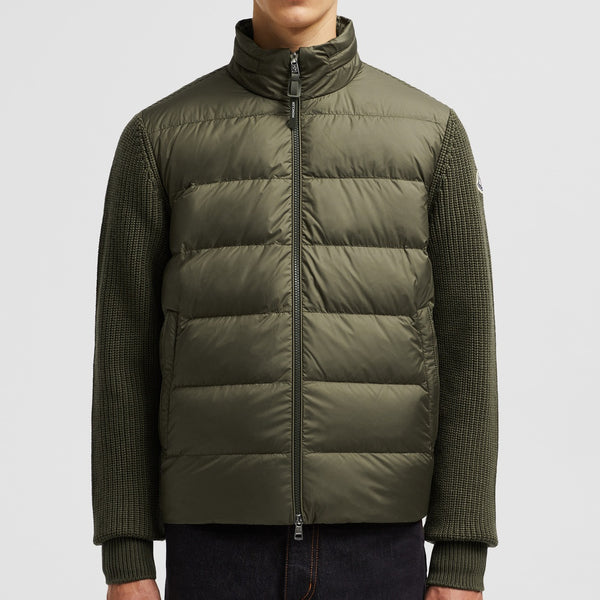 PADDED WOOL ZIP-UP HOODIE