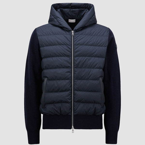 WOOL & CASHMERE PADDED ZIP-UP HOODIE