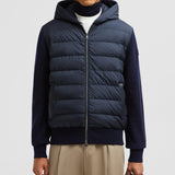 WOOL & CASHMERE PADDED ZIP-UP HOODIE