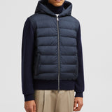 WOOL & CASHMERE PADDED ZIP-UP HOODIE