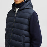 WOOL & CASHMERE PADDED ZIP-UP HOODIE