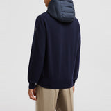 WOOL & CASHMERE PADDED ZIP-UP HOODIE