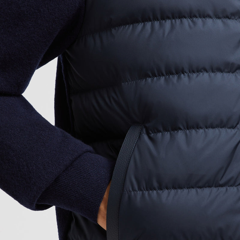 WOOL & CASHMERE PADDED ZIP-UP HOODIE