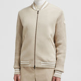 PADDED COTTON ZIP-UP CARDIGAN