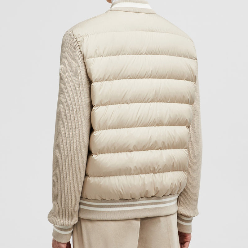 PADDED COTTON ZIP-UP CARDIGAN