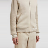 PADDED COTTON ZIP-UP CARDIGAN