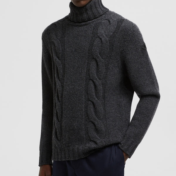 WOOL & CASHMERE POLO NECK JUMPER