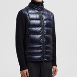 Padded Wool Zip-Up Cardigan