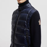 Padded Wool Zip-Up Cardigan