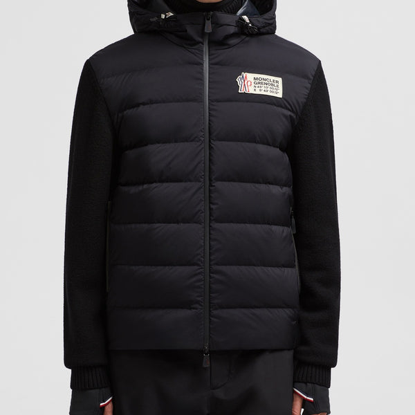 PADDED WOOL ZIP-UP HOODIE