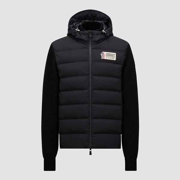 PADDED WOOL ZIP-UP HOODIE