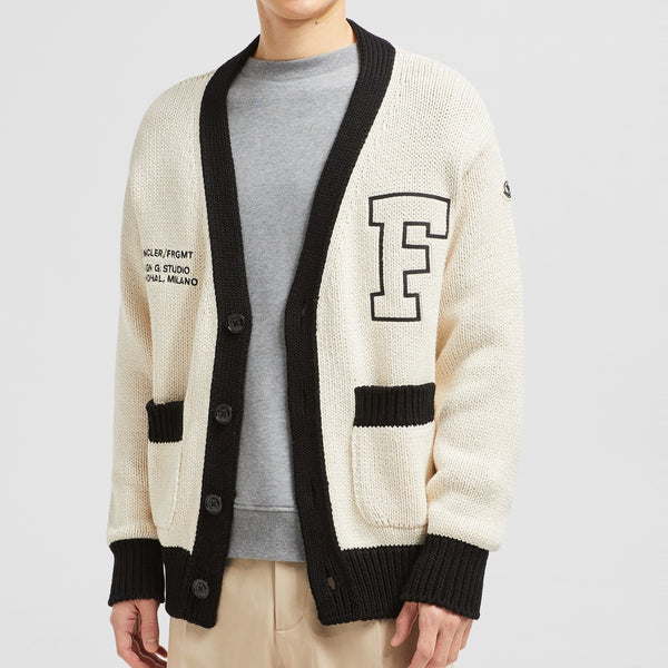 MONCLER X FRGMT EMBROIDERED COTTON CARDIGAN