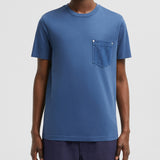 COTTON & DENIM T-SHIRT WITH POCKET