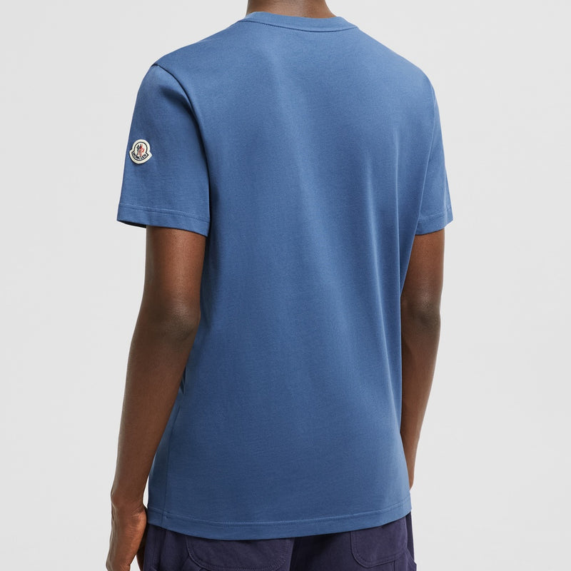 COTTON & DENIM T-SHIRT WITH POCKET
