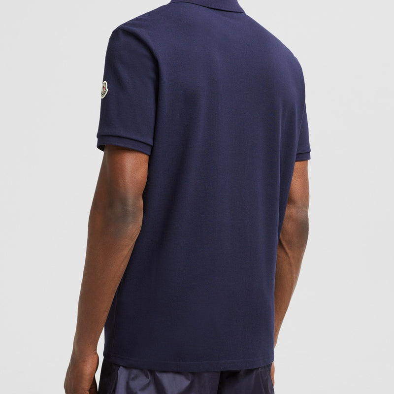 SHARK PATCH COTTON PIQUET POLO SHIRT