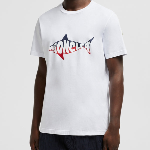 SHARK LOGO COTTON T-SHIRT