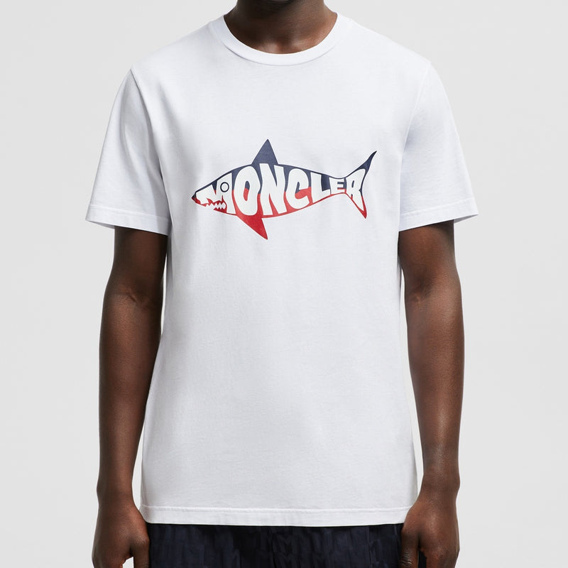 SHARK LOGO COTTON T-SHIRT