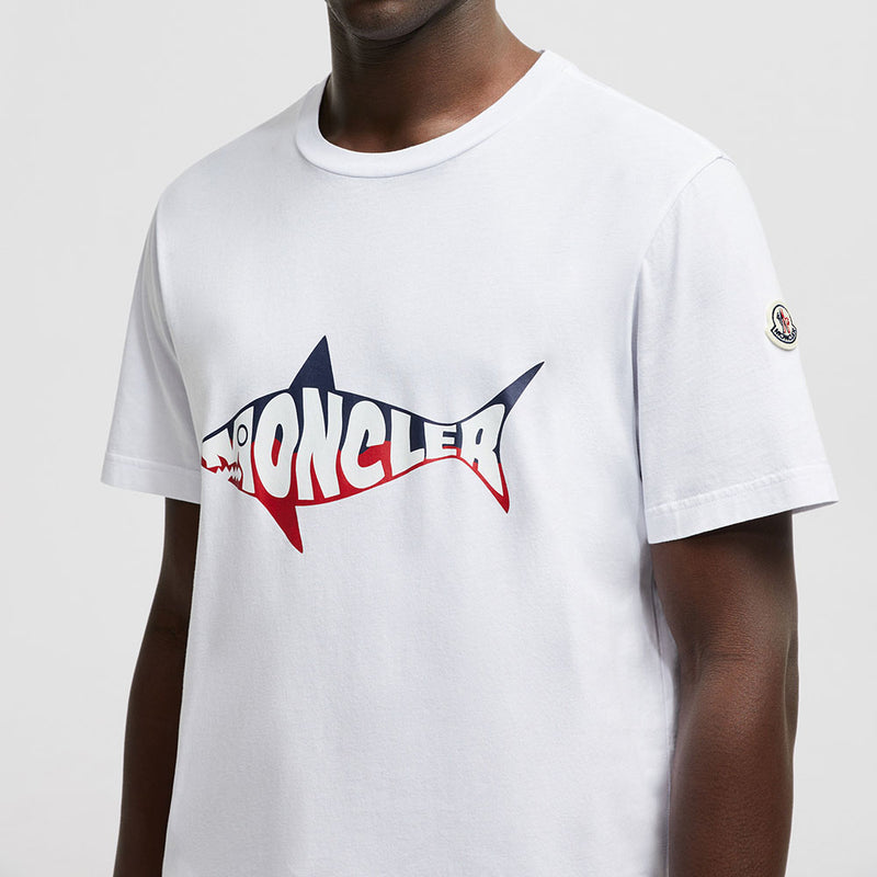 SHARK LOGO COTTON T-SHIRT