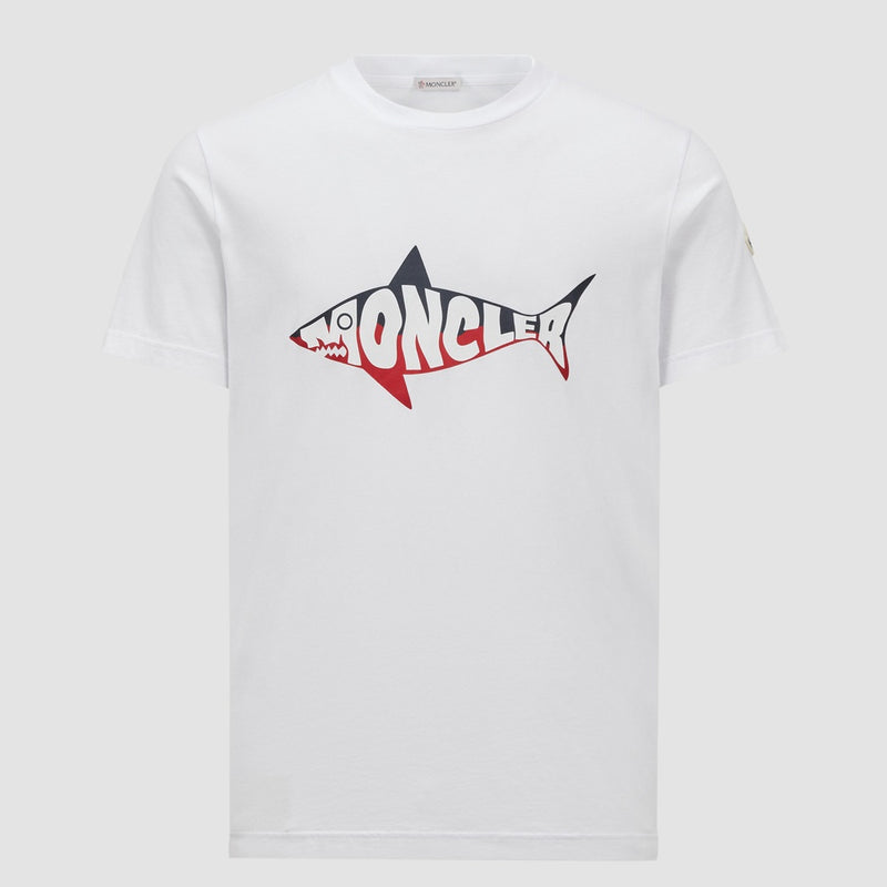 SHARK LOGO COTTON T-SHIRT