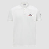 SHARK PATCH COTTON PIQUET POLO SHIRT