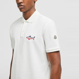 SHARK PATCH COTTON PIQUET POLO SHIRT