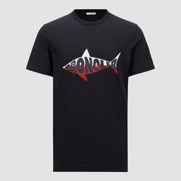 SHARK LOGO COTTON T-SHIRT