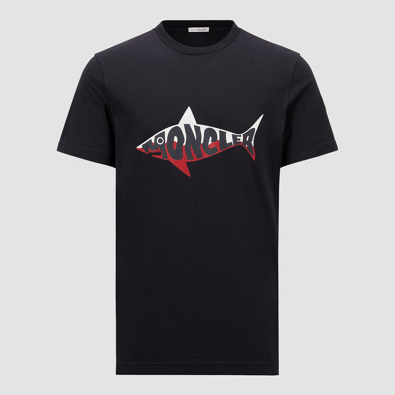 SHARK LOGO COTTON T-SHIRT