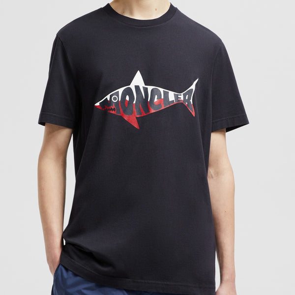 SHARK LOGO COTTON T-SHIRT