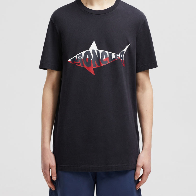 SHARK LOGO COTTON T-SHIRT