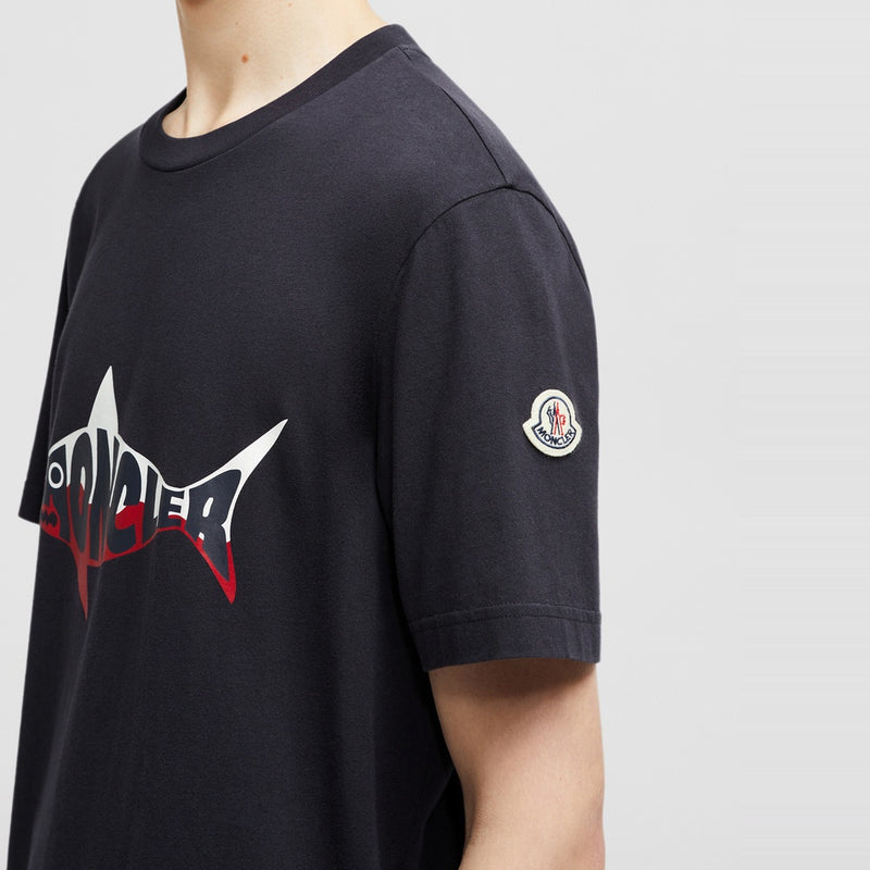 SHARK LOGO COTTON T-SHIRT
