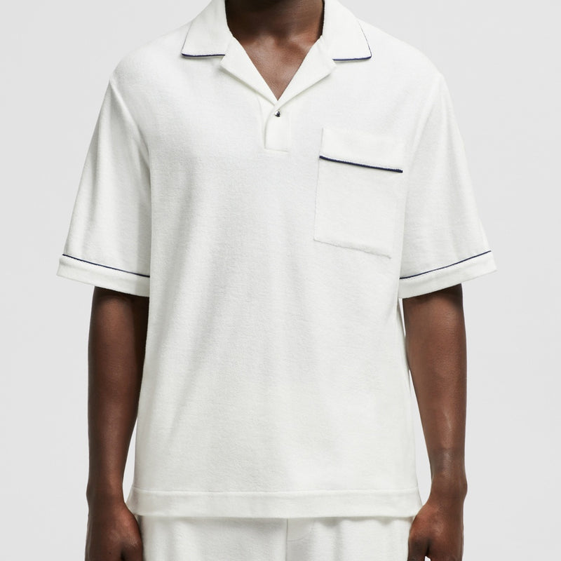 COTTON TERRY CLOTH POLO SHIRT