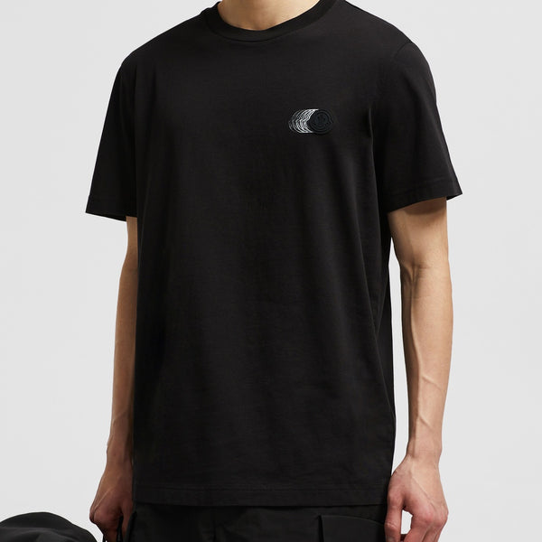 FADED LOGO MOTIF COTTON T-SHIRT