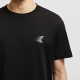FADED LOGO MOTIF COTTON T-SHIRT