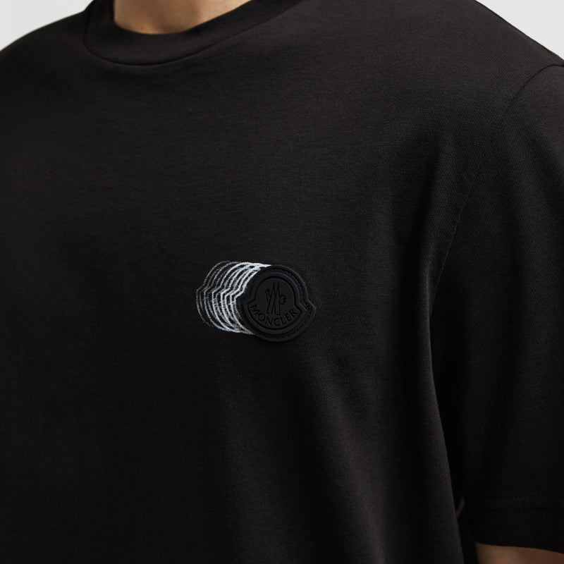 FADED LOGO MOTIF COTTON T-SHIRT