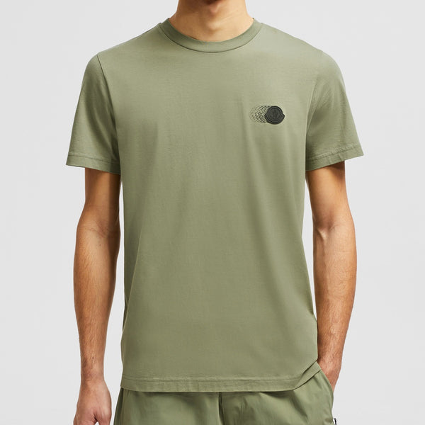 FADED LOGO MOTIF COTTON T-SHIRT