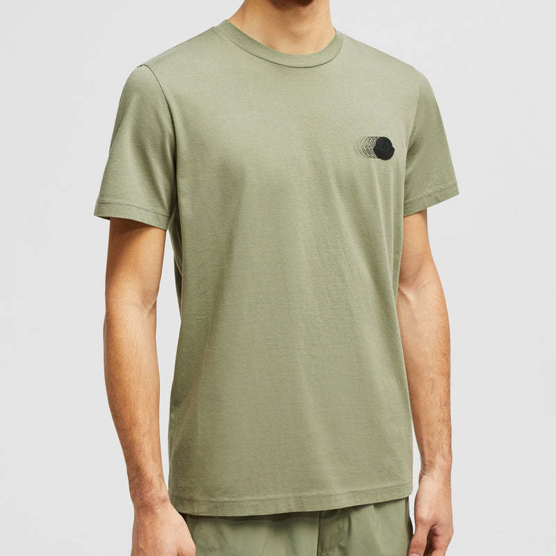FADED LOGO MOTIF COTTON T-SHIRT