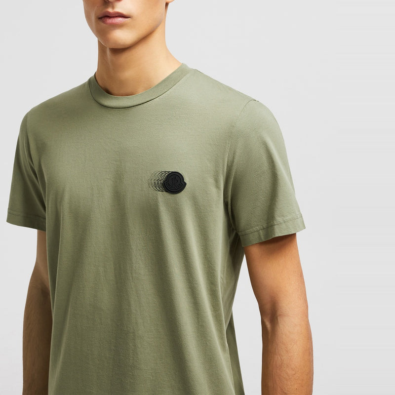 FADED LOGO MOTIF COTTON T-SHIRT