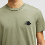 FADED LOGO MOTIF COTTON T-SHIRT