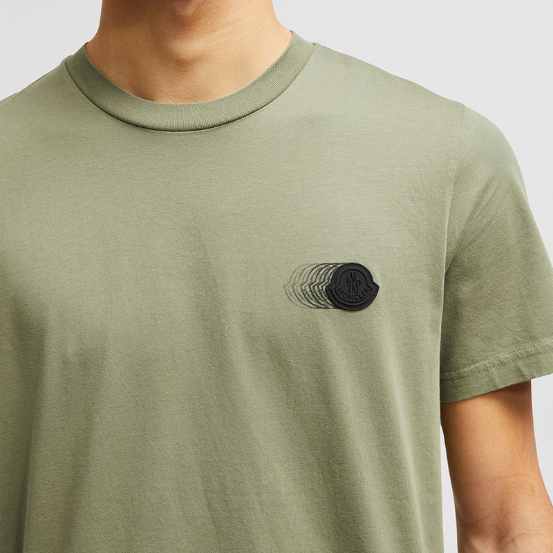 FADED LOGO MOTIF COTTON T-SHIRT