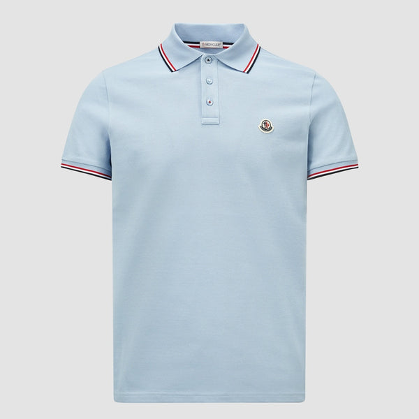 TRICOLOR-TRIMMED COTTON PIQUET POLO SHIRT