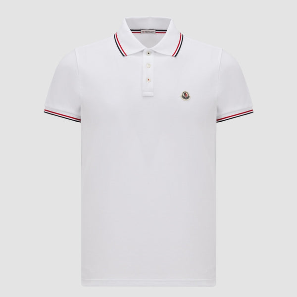 TRICOLOR-TRIMMED COTTON PIQUET POLO SHIRT