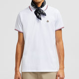 TRICOLOR-TRIMMED COTTON PIQUET POLO SHIRT