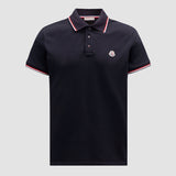 TRICOLOR-TRIMMED COTTON PIQUET POLO SHIRT